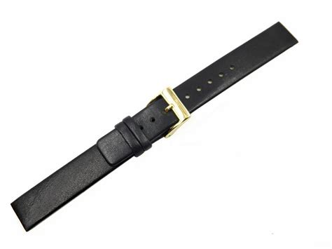 black watch strap fake leather|14mm black leather watch strap.